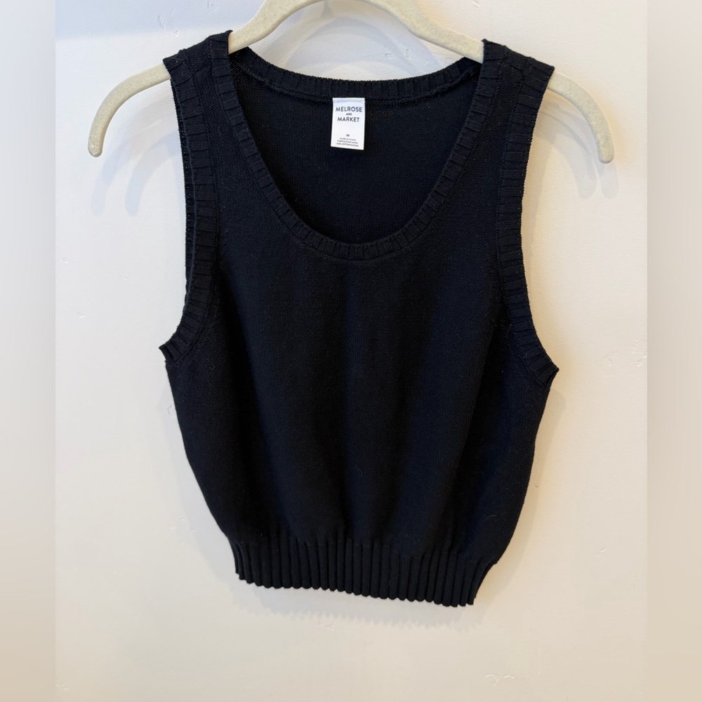 Melrose and Market Black Knit Tank